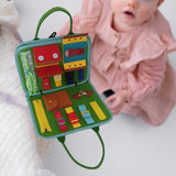 Maxbell Felt Busy Board Preschool Learning Activity Toy for Boys Girls Baby Children Green