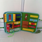 Maxbell Felt Busy Board Preschool Learning Activity Toy for Boys Girls Baby Children Green