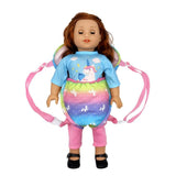 Maxbell 18 Inches Dolls Out Going Backpack Multifunctional Adjustable Shoulder Strap