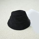 Maxbell Plush Doll Hat for 17cm Doll Headgear Plush Figure Hat Plush Doll Bucket Hat Black