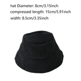 Maxbell Plush Doll Hat for 17cm Doll Headgear Plush Figure Hat Plush Doll Bucket Hat Black