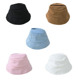 Maxbell Plush Doll Hat for 17cm Doll Headgear Plush Figure Hat Plush Doll Bucket Hat Black