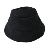 Maxbell Plush Doll Hat for 17cm Doll Headgear Plush Figure Hat Plush Doll Bucket Hat Black