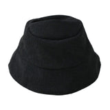Maxbell Plush Doll Hat for 17cm Doll Headgear Plush Figure Hat Plush Doll Bucket Hat Black