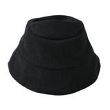 Maxbell Plush Doll Hat for 17cm Doll Headgear Plush Figure Hat Plush Doll Bucket Hat Black