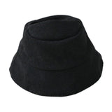 Maxbell Plush Doll Hat for 17cm Doll Headgear Plush Figure Hat Plush Doll Bucket Hat Black