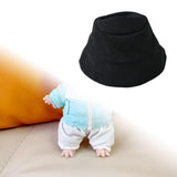 Maxbell Plush Doll Hat for 17cm Doll Headgear Plush Figure Hat Plush Doll Bucket Hat Black