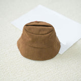 Maxbell Plush Doll Hat for 17cm Doll Headgear Plush Figure Hat Plush Doll Bucket Hat Brown