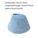Maxbell Plush Doll Hat for 17cm Doll Headgear Plush Figure Hat Plush Doll Bucket Hat Blue