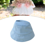 Maxbell Plush Doll Hat for 17cm Doll Headgear Plush Figure Hat Plush Doll Bucket Hat Blue