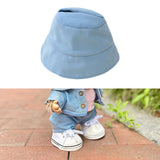 Maxbell Plush Doll Hat for 17cm Doll Headgear Plush Figure Hat Plush Doll Bucket Hat Blue