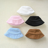 Maxbell Plush Doll Hat for 17cm Doll Headgear Plush Figure Hat Plush Doll Bucket Hat Blue