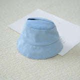 Maxbell Plush Doll Hat for 17cm Doll Headgear Plush Figure Hat Plush Doll Bucket Hat Blue