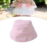 Maxbell Plush Doll Hat for 17cm Doll Headgear Plush Figure Hat Plush Doll Bucket Hat Pink