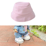 Maxbell Plush Doll Hat for 17cm Doll Headgear Plush Figure Hat Plush Doll Bucket Hat Pink