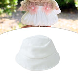 Maxbell Plush Doll Hat for 17cm Doll Headgear Plush Figure Hat Plush Doll Bucket Hat White