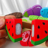 Maxbell Wooden Play Food Pretend Cutting Food Toys for Kids Role Play Children's Day