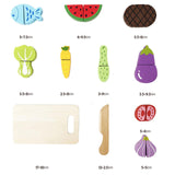 Maxbell Wooden Play Food Pretend Cutting Food Toys for Kids Role Play Children's Day