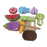 Maxbell Wooden Play Food Pretend Cutting Food Toys for Kids Role Play Children's Day