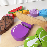Maxbell Wooden Play Food Pretend Cutting Food Toys for Kids Role Play Children's Day