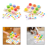 Maxbell Matching Board Game Cognitive for Ages 3 4 5 Boys Girls Kids Educational Toy Shape Matching