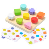 Maxbell Matching Board Game Cognitive for Ages 3 4 5 Boys Girls Kids Educational Toy Shape Matching