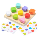 Maxbell Matching Board Game Cognitive for Ages 3 4 5 Boys Girls Kids Educational Toy Shape Matching