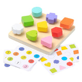 Maxbell Matching Board Game Cognitive for Ages 3 4 5 Boys Girls Kids Educational Toy Shape Matching