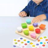 Maxbell Matching Board Game Cognitive for Ages 3 4 5 Boys Girls Kids Educational Toy Shape Matching