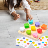 Maxbell Matching Board Game Cognitive for Ages 3 4 5 Boys Girls Kids Educational Toy Shape Matching