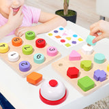 Maxbell Matching Board Game Cognitive for Ages 3 4 5 Boys Girls Kids Educational Toy Shape Matching