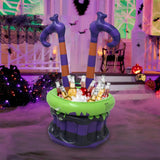 Maxbell Halloween Witch Legs Inflatable Cooler Cauldron Portable for Home Summer Bar