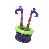 Maxbell Halloween Witch Legs Inflatable Cooler Cauldron Portable for Home Summer Bar