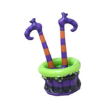 Maxbell Halloween Witch Legs Inflatable Cooler Cauldron Portable for Home Summer Bar