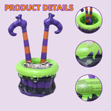 Maxbell Halloween Witch Legs Inflatable Cooler Cauldron Portable for Home Summer Bar