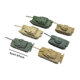 Maxbell 6x Tank Model Building Kit 1:144 Scale Armored Vehicles for Boys Adults Kids Style A