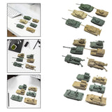 Maxbell 6x Tank Model Building Kit 1:144 Scale Armored Vehicles for Boys Adults Kids Style A