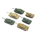 Maxbell 6x Tank Model Building Kit 1:144 Scale Armored Vehicles for Boys Adults Kids Style A