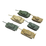 Maxbell 6x Tank Model Building Kit 1:144 Scale Armored Vehicles for Boys Adults Kids Style A