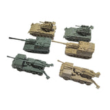 Maxbell 6x Tank Model Building Kit 1:144 Scale Armored Vehicles for Boys Adults Kids Style B
