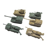 Maxbell 6x Tank Model Building Kit 1:144 Scale Armored Vehicles for Boys Adults Kids Style B