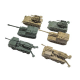 Maxbell 6x Tank Model Building Kit 1:144 Scale Armored Vehicles for Boys Adults Kids Style B