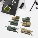 Maxbell 6x Tank Model Building Kit 1:144 Scale Armored Vehicles for Boys Adults Kids Style B