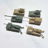Maxbell 6x Tank Model Building Kit 1:144 Scale Armored Vehicles for Boys Adults Kids Style B