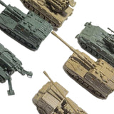 Maxbell 6x Tank Model Building Kit 1:144 Scale Armored Vehicles for Boys Adults Kids Style B