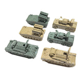 Maxbell 6x Tank Model Building Kit 1:144 Scale Armored Vehicles for Boys Adults Kids Style C