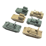 Maxbell 6x Tank Model Building Kit 1:144 Scale Armored Vehicles for Boys Adults Kids Style C