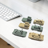 Maxbell 6x Tank Model Building Kit 1:144 Scale Armored Vehicles for Boys Adults Kids Style C