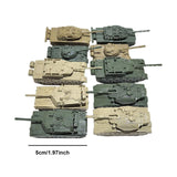 Maxbell 10Pcs Tank Model Toy Building Kit 1:144 Scale Armored Vehicles for Kids Boys CN and US