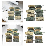 Maxbell 10Pcs Tank Model Toy Building Kit 1:144 Scale Armored Vehicles for Kids Boys CN and US